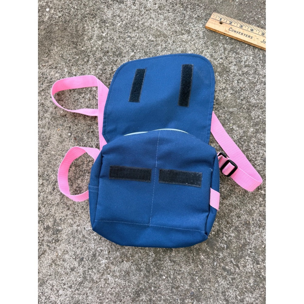 Y2K Dickies x Yak Pak Navy Blue Hibiscus Mini Messenger Crossbody Bag - Picture 4 of 7